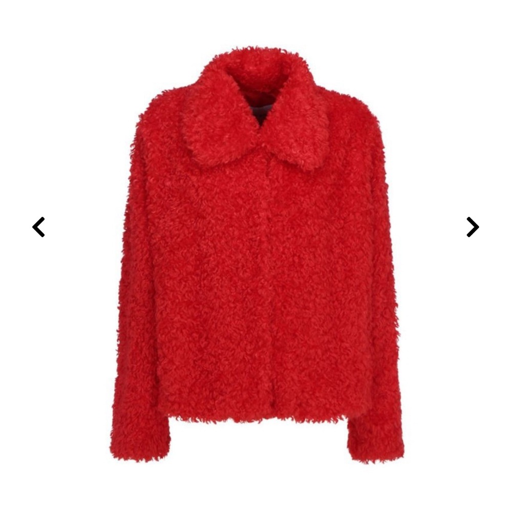 Stand Studio Vibrant Red Teddy Jacket
